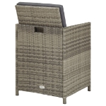 Sedie da Giardino 2 pz con Cuscini in Polyrattan Grigio