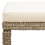 Sgabelli da Giardino 2 pz con Cuscini in Polyrattan Beige