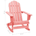 Sedia a Dondolo da Giardino Adirondack Massello di Abete Rosa