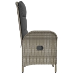 Sedie da Giardino 2 pz in Polyrattan Grigio