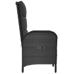 Sedie da Giardino 2 pz in Polyrattan Nero