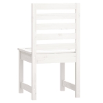 Sedie da Giardino 2pz Bianco 40,5x48x91,5cm Legno Massello Pino