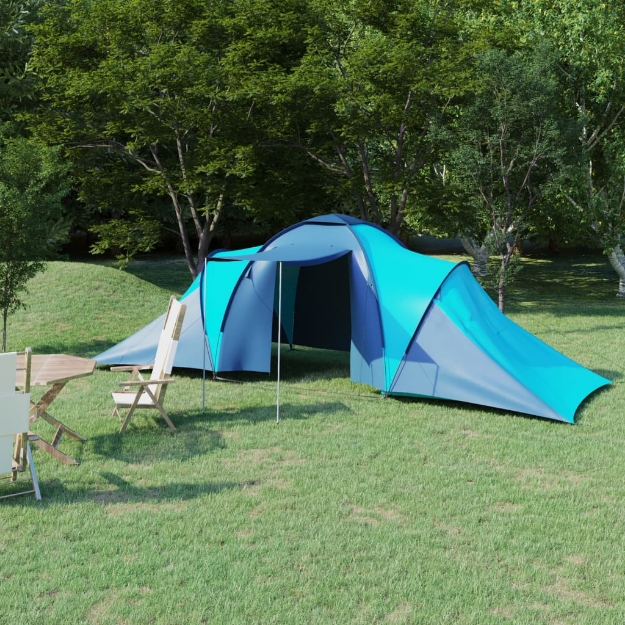 Tenda da Campeggio per 6 Persone Blu e Azzurra