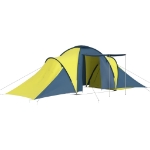 Tenda da Campeggio per 6 Persone Blu e Giallo