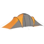 Tenda da Campeggio per 6 Persone Grigia e Arancione