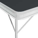 Tavolo da Campeggio Pieghevole con 2 Panche in Alluminio Grigio