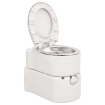 Toilette Integrata da Campeggio Bianca 24x17 L HDPE e Acciaio