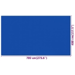 Tappeto da Tenda 400x700 cm Blu in HDPE