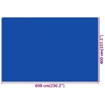 Tappeto da Tenda 300x600 cm Blu in HDPE