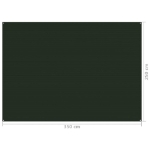 Tappeto da Tenda 250x350 cm Verde Scuro
