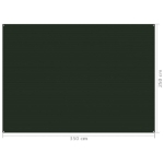 Tappeto da Tenda 250x350 cm Verde Scuro