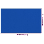 Tappeto da Tenda 300x500 cm Blu in HDPE