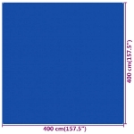 Tappeto da Tenda 400x400 cm Blu in HDPE