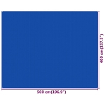 Tappeto da Tenda 400x500 cm Blu in HDPE