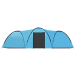 Tenda Igloo da Campeggio 650x240x190 cm per 8 Persone Blu