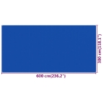 Tappeto da Tenda 300x600 cm Blu in HDPE