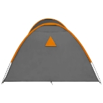 Tenda Igloo Campeggio 650x240x190 cm 8 Persone Grigio Arancione