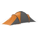 Tenda da Campeggio per 6 Persone Grigia e Arancione