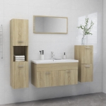 Set Mobili da Bagno Rovere Sonoma in Truciolato