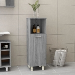 Armadietto Bagno Grigio Sonoma 30x30x95 cm in Legno Multistrato