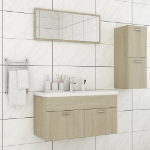 Set Mobili da Bagno Rovere Sonoma in Truciolato