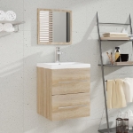 Mobile da Bagno con Specchio Rovere Sonoma 41x38,5x48 cm