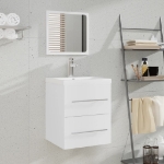 Mobile da Bagno con Specchio Bianco 41x38,5x48 cm