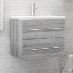 Mobile Lavabo Grigio Sonoma 60x38,5x48 cm in Legno Multistrato