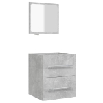 Mobile da Bagno con Specchio Grigio Cemento 41x38,5x48 cm