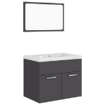 Set Mobili da Bagno Grigio in Truciolato