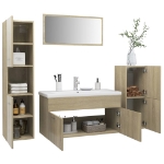 Set Mobili da Bagno Rovere Sonoma in Truciolato