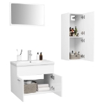 Set Mobili da Bagno Bianco in Truciolato