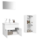 Set Mobili da Bagno Bianco in Truciolato