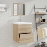 Mobile da Bagno con Specchio Rovere Sonoma 41x38,5x48 cm