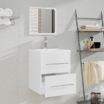 Mobile da Bagno con Specchio Bianco 41x38,5x48 cm