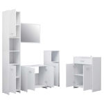 Set Mobili da Bagno 4 pz Bianco