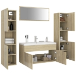 Set Mobili da Bagno Rovere Sonoma in Truciolato