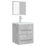 Mobile da Bagno con Specchio Grigio Cemento 41x38,5x48 cm