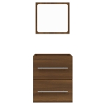 Mobile da Bagno con Specchio Rovere Marrone 41x38,5x48 cm