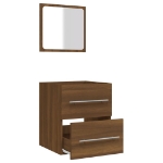 Mobile da Bagno con Specchio Rovere Marrone 41x38,5x48 cm