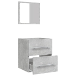 Mobile da Bagno con Specchio Grigio Cemento 41x38,5x48 cm