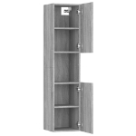 Armadietto Bagno Grigio Sonoma 30x30x130cm in Legno Multistrato