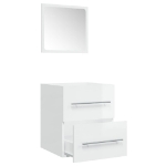 Mobile da Bagno con Specchio bianco lucido 41x38,5x48 cm