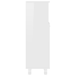 Armadio da Bagno Bianco Lucido 30x30x95 cm in Truciolato