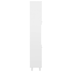 Armadio da Bagno Bianco Lucido 30x30x179 cm in Truciolato