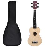 Set Ukulele Soprano con Borsa per Bambini Legno Chiaro 23"