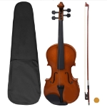 Set Completo Violino con Arco e Mentoniera Legno Scuro 4/4