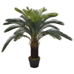 Palma di Cycas Artificiale con Vaso Verde 90 cm