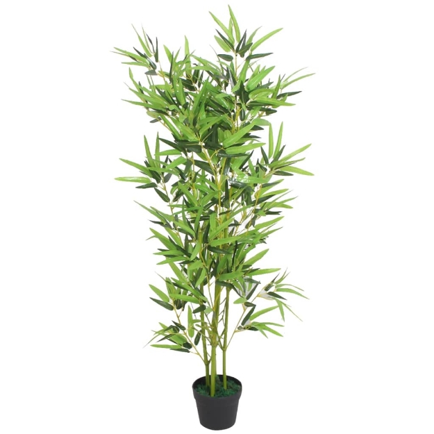 Bambù Artificiale con Vaso 120 cm Verde