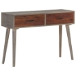 Tavolo Consolle Grigio 110x35x75 cm in Massello di Mango Grezzo